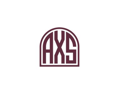 AXS logo tasarım vektör şablonu. AXS