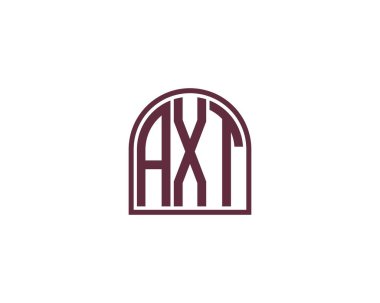 AXT logo tasarım vektör şablonu. AXT