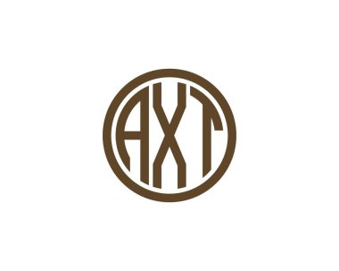 AXT logo tasarım vektör şablonu. AXT