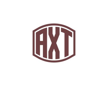 AXT logo tasarım vektör şablonu. AXT
