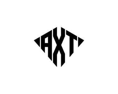 AXT logo tasarım vektör şablonu. AXT