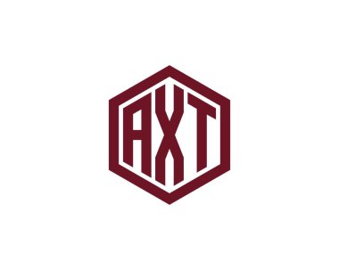 AXT logo tasarım vektör şablonu. AXT