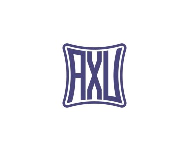 AXU logo tasarım vektör şablonu. AXU