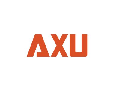 AXU logo tasarım vektör şablonu. AXU