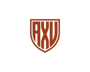 AXU logo tasarım vektör şablonu. AXU