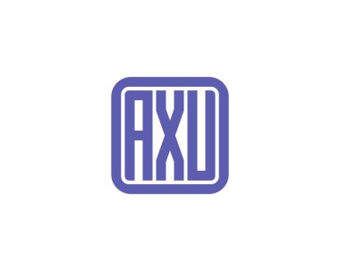 AXU logo tasarım vektör şablonu. AXU