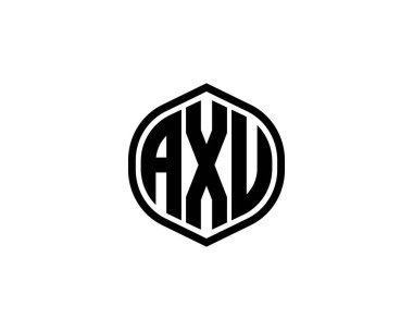 AXU logo tasarım vektör şablonu. AXU