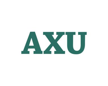 AXU logo tasarım vektör şablonu. AXU