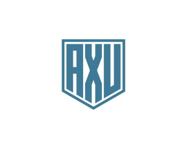 AXU logo tasarım vektör şablonu. AXU