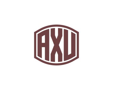 AXU logo tasarım vektör şablonu. AXU