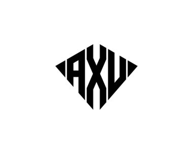 AXU logo tasarım vektör şablonu. AXU