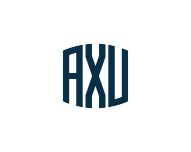 AXU logo tasarım vektör şablonu. AXU