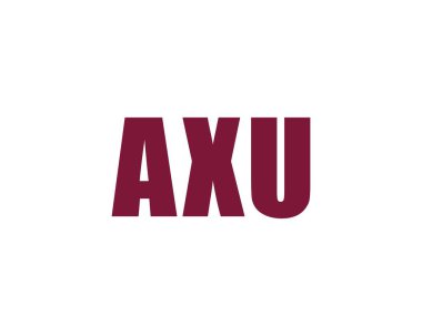 AXU logo tasarım vektör şablonu. AXU