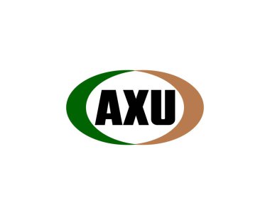 AXU logo tasarım vektör şablonu. AXU