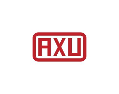 AXU logo tasarım vektör şablonu. AXU