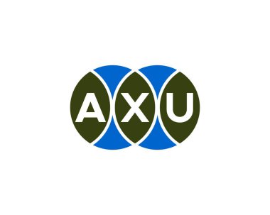 AXU logo tasarım vektör şablonu. AXU