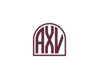 AXV logo tasarım vektör şablonu. AXV