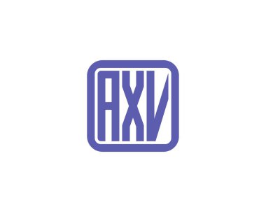 AXV logo tasarım vektör şablonu. AXV