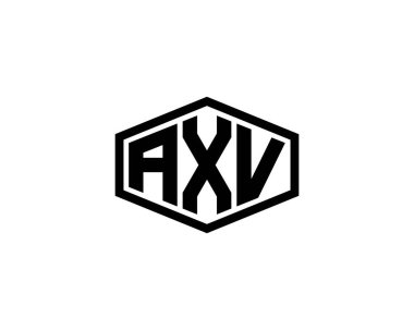 AXV logo tasarım vektör şablonu. AXV