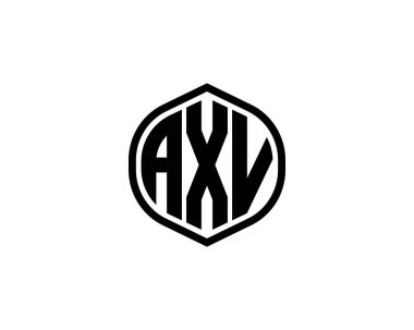 AXV logo tasarım vektör şablonu. AXV