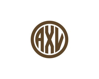 AXV logo tasarım vektör şablonu. AXV