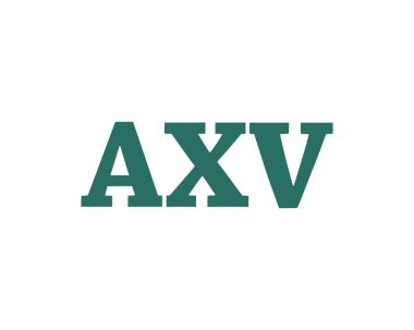 AXV logo tasarım vektör şablonu. AXV