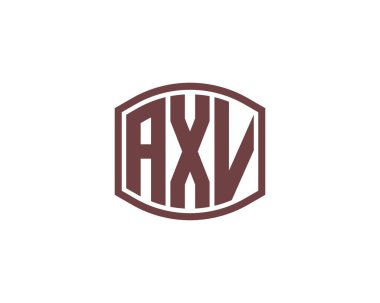 AXV logo tasarım vektör şablonu. AXV