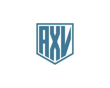 AXV logo tasarım vektör şablonu. AXV