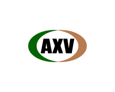 AXV logo tasarım vektör şablonu. AXV