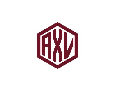 AXV logo tasarım vektör şablonu. AXV