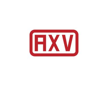 AXV logo tasarım vektör şablonu. AXV