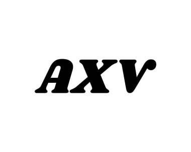 AXV logo tasarım vektör şablonu. AXV