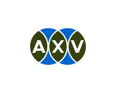 AXV logo tasarım vektör şablonu. AXV