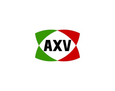 AXV logo tasarım vektör şablonu. AXV