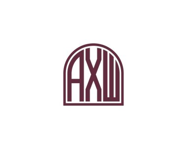 AXW logo tasarım vektör şablonu. AXW