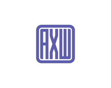 AXW logo tasarım vektör şablonu. AXW