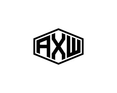 AXW logo tasarım vektör şablonu. AXW