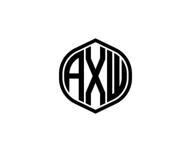 AXW logo tasarım vektör şablonu. AXW