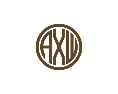 AXW logo tasarım vektör şablonu. AXW