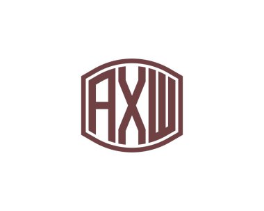 AXW logo tasarım vektör şablonu. AXW