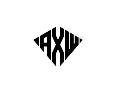 AXW logo tasarım vektör şablonu. AXW