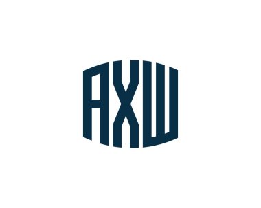 AXW logo tasarım vektör şablonu. AXW