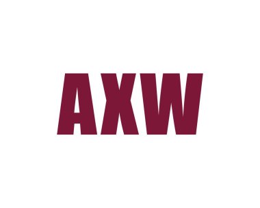 AXW logo tasarım vektör şablonu. AXW