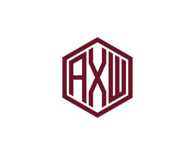 AXW logo tasarım vektör şablonu. AXW
