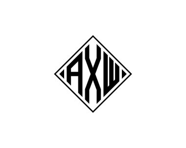AXW logo tasarım vektör şablonu. AXW