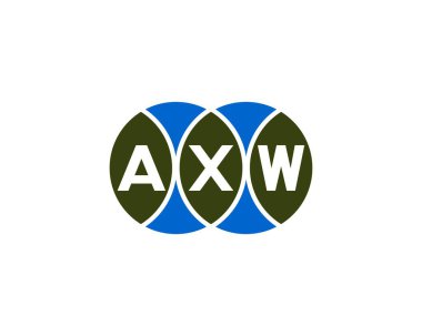 AXW logo tasarım vektör şablonu. AXW