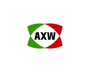 AXW logo tasarım vektör şablonu. AXW