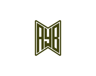 AYB logo tasarım vektör şablonu. AYB