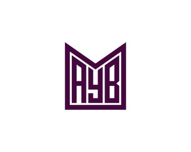 AYB logo tasarım vektör şablonu. AYB