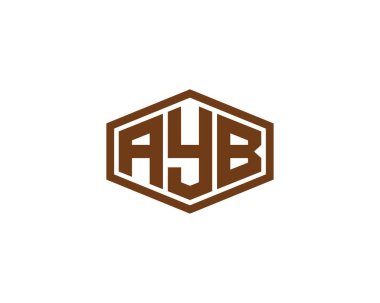 AYB logo tasarım vektör şablonu. AYB